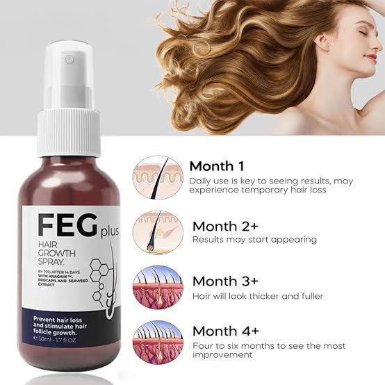 FEG Organic Hair Growth Spray – Stronger, Fuller Hair