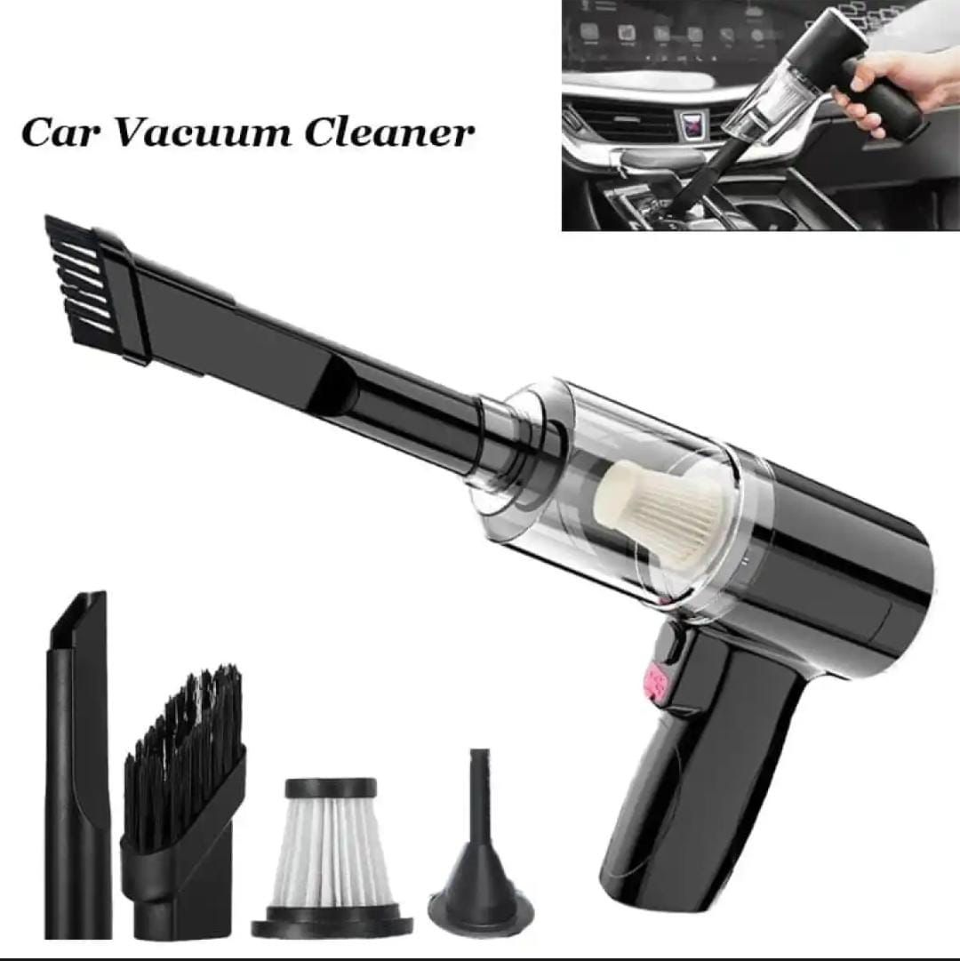 3-in-1 Car Vacuum Cleaner – Handheld,  Washable Filter, Perfect for Dust & Pet Hair